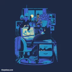 Miski Night Shift Office Cats Tee