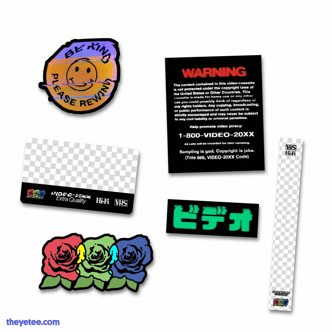 Best Pirce β€οΈ Marc Junker Stickers VHS Sticker Pack π 4 Marc Junker Stickers VHS Sticker Pack