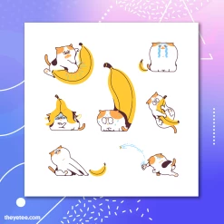 Paperbeatsscissors! Banana Cat Sticker Sheet