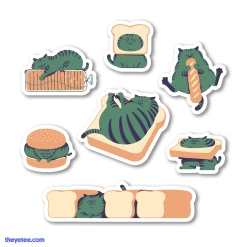 Paperbeatsscissors! Bread Cat Sticker Sheet