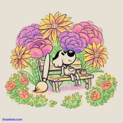 Chicory Apparel Dog On The Bench