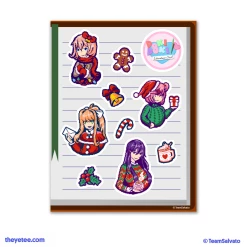 Doki Doki Literature Club Doki Doki Holiday Sticker Sheet
