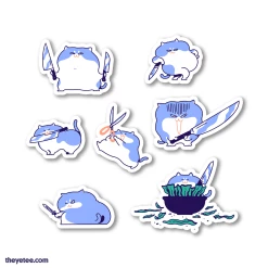 Paperbeatsscissors! Stickers Knife Cat Sticker Sheet