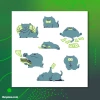 Paperbeatsscissors! Money Cat Sticker Sheet Stickers