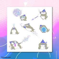 Paperbeatsscissors! Wizard Cat Sticker Sheet