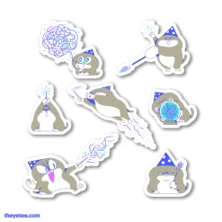 Paperbeatsscissors! Wizard Cat Sticker Sheet